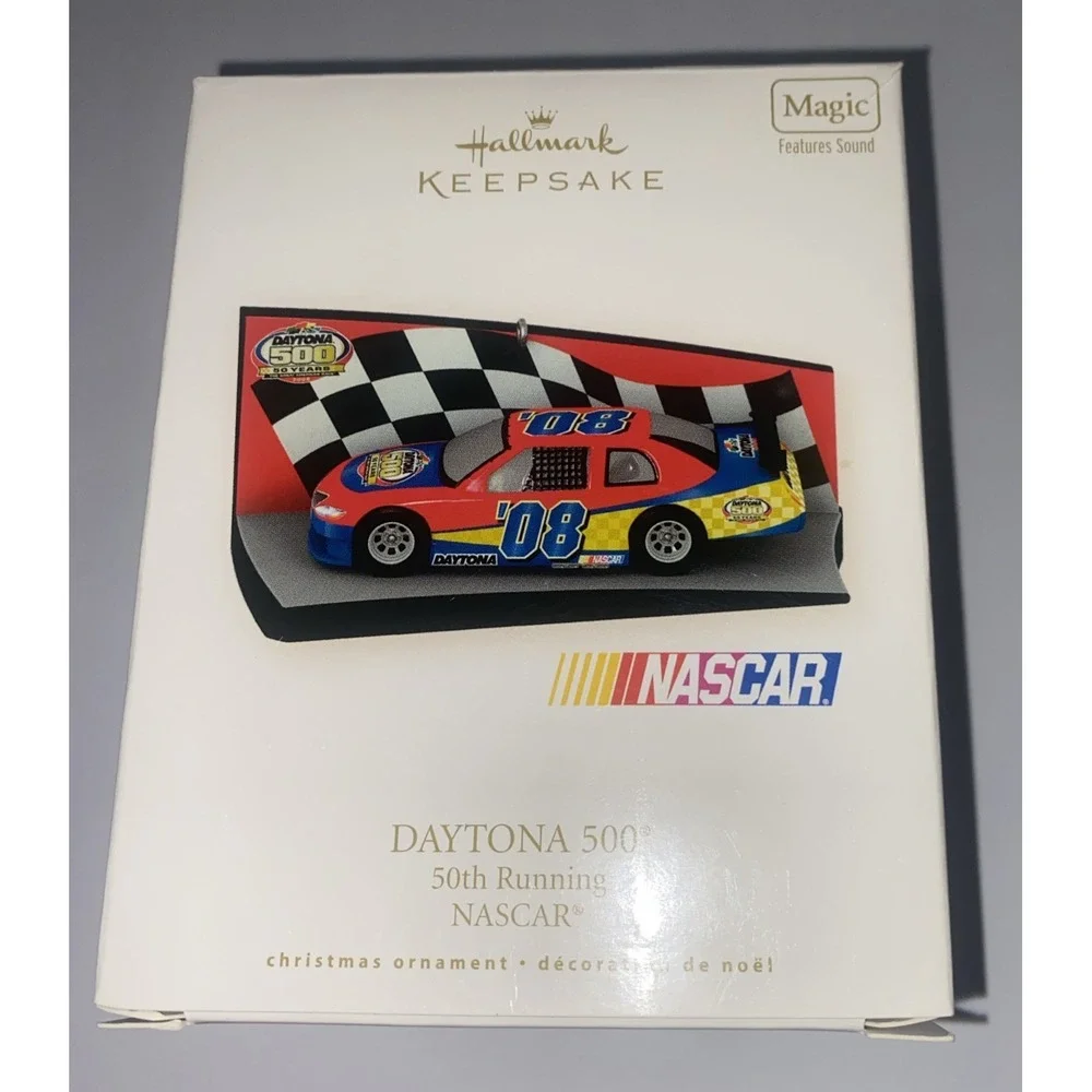 NIB 2008 Nascar Daytona 500 50th‎ Running Hallmark Keepsake Christmas Ornament